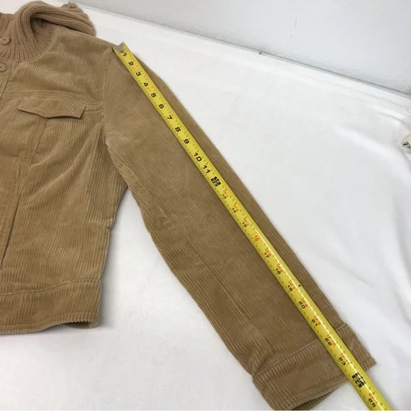J. Crew | Tan Corduroy Bomber Jacket, Sz Medium - Picture 7 of 12